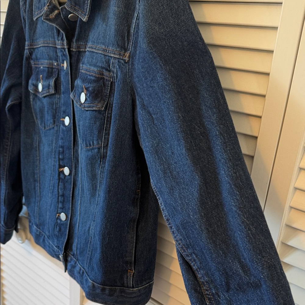 Banana Republic Dark Blue Jean Jacket Size Large NWOT - Picture 5 of 9